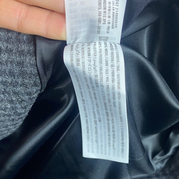 Abercrombie & Fitch Women’s Wool Blend Houndstooth Blazer - Gray/Black - Size M - Picture 8 of 11